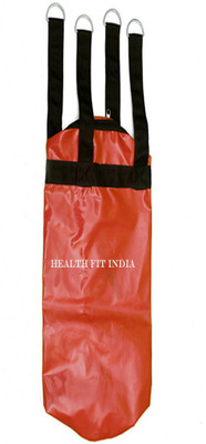 

HEALTH FIT INDIA 4.0 Feet Long, Synthetic Leather Material, Unfilled, Red Color with Long Strap Hanging Bag(Heavy, 48 kg)