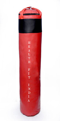 

HEALTH FIT INDIA 7.0 Feet Long, Synthetic Leather Material, Unfilled, Red & Black Color with Long Strap (Model : 5898) Hanging Bag(Heavy, 84 kg)