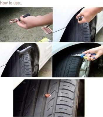 

Biker World T-6098 Tubeless Tyre Puncture Repair Kit