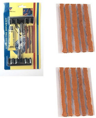 

Auto Charisma Sixteen Pieces Car Bike Auto Tubeless Tyretool Safety For Cars And Bikes Tubeless Tyre Puncture Repair Kit