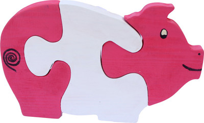 

Enigmatic Woodworks Wooden Jigsaw Puzzle - Pig(3 Pieces)