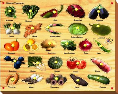 

Kinder Creative Alphabet Vegetables with Knobs(26 Pieces)