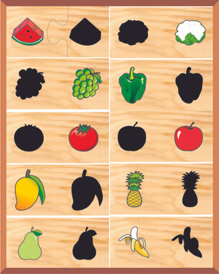 

Kinder Creative Two Piece Puzzles - Shadow Matching(20 Pieces)