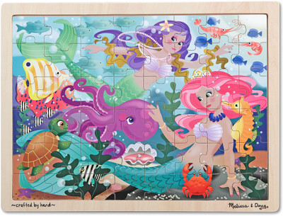 

Melissa & Doug Mermaid Fantasea Wooden Jigsaw Puzzle(48 Pieces)
