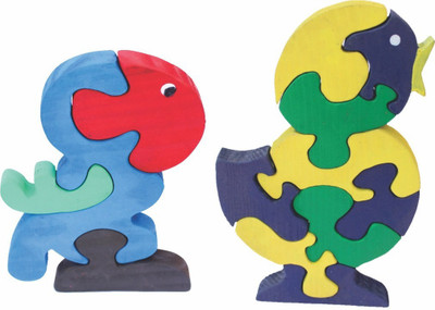 

Enigmatic Woodworks Wooden Jigsaw Puzzle Parrot + Singing Bird(2 Pieces)