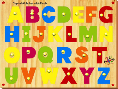 

Kinder Creative Capital Alphabet with Knobs(26 Pieces)