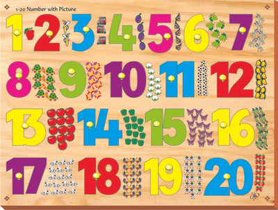 

Kinder Creative Number with Picture with Knobs(20 Pieces)