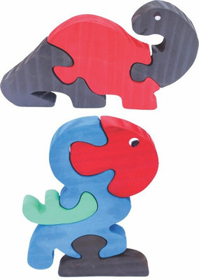 

Enigmatic Woodworks Wooden Jigsaw Puzzle Dinosaur (CN) + Parrot(2 Pieces)