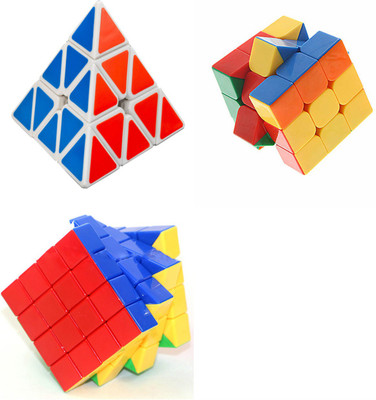 

Montez Magic Rubik Cube Puzzle Brainstorming Game[ pyraminx +3x3 & 4x4 ] set of 3(3 Pieces)