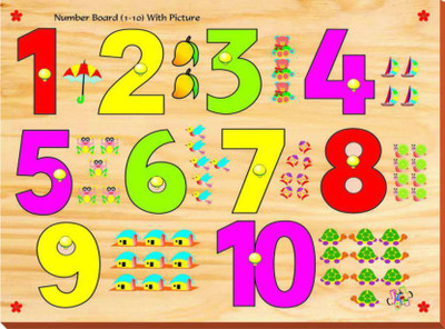 

Instabuyz Creative Pictured 1-10 Counting with Knobs (10 Pieces)(10 Pieces)