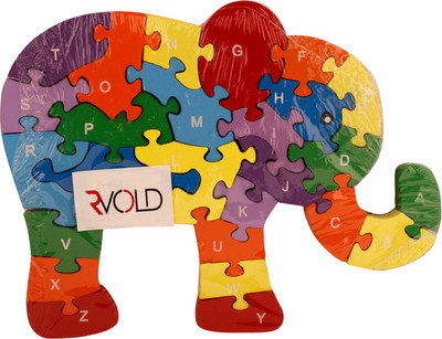 

RVOLD Elephant Shaped Learning Toy With A-Z English Alphabets and Numbers(26 Pieces)