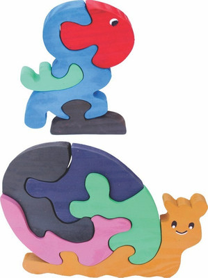 

Enigmatic Woodworks Wooden Jigsaw Puzzle Parrot + Smiling Snail(2 Pieces)