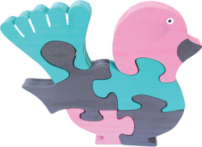 

Enigmatic Woodworks Wooden Jigsaw Puzzle - Feather Bird(6 Pieces)