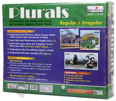 

Creative Educational Aids Plurals - Regular & Irregular(54 Pieces)