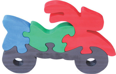 

Enigmatic Woodworks Wooden Jigsaw Puzzle - Bike(4 Pieces)