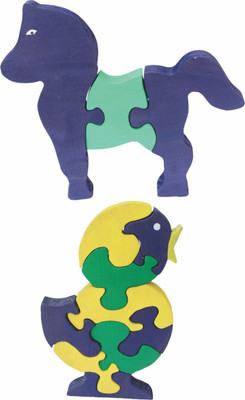 

Enigmatic Woodworks Wooden Jigsaw Puzzle Horse + Singing Bird(2 Pieces)