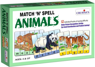 

Creative Educational Aids Match n Spell - Animals(40 Pieces)