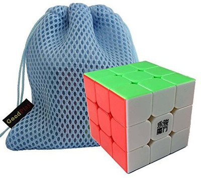 Goodplay Yongjun Yj Yulong Stickerless Smooth 3X3X3 Speed Cube Puzzle(+One Customized Cube Bag)(1 Pieces)