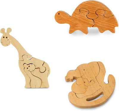 

Beautiful Minds Handcrafted Wooden Puzzle set of 3(3 Pieces)