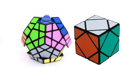 

Mayatra's Combo Of 2 - Shengshou Megaminx Black/White Speed Cube & Shengshou Magic Puzzle Cube Square Tuning Spring Skewb Toy 3x3x3(2 Pieces)