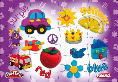 Cardinal Playskool Assorted Inlay Wood Puzzle - Purple(12 Pieces)