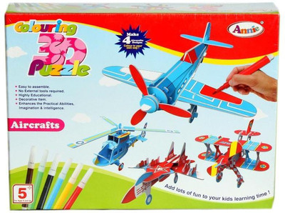 

Annie Colouring 3D Puzzle - Aircraft(4 Pieces)