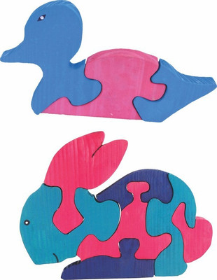 

Enigmatic Woodworks Wooden Jigsaw Puzzle Duck + Rabbit(2 Pieces)