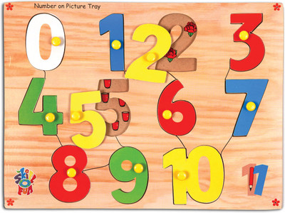 Skillofun Number On Picture Tray (0-10) (With Knobs)(50 Pieces) available at flipkart for Rs.349