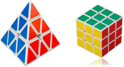 

Montez Pyraminx Speed white & Magic Rubik 3x3x3 Cube Combo(2 Pieces)