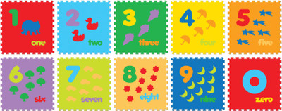

FashBlush Padded Eva Base Pictured Numeric Puzzle Play Mat 10 Pcs(10 Pieces)