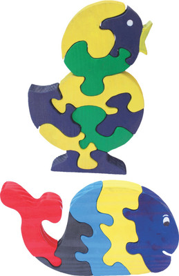 

Enigmatic Woodworks Wooden Jigsaw Puzzle Singing Bird + Whale(2 Pieces)