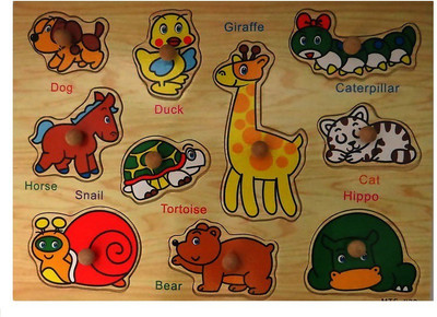 

Hnt Kids wooden puzzle animals(11 Pieces)