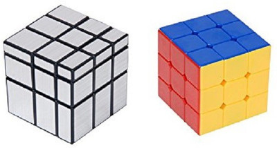 

Mayatra's Shengshou Silver Mirror Cube And Stickerless Cube Combo (Sliver Multicolour)(2 Pieces)