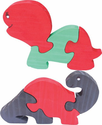 

Enigmatic Woodworks Wooden Jigsaw Puzzle Baby Tortoise + Dinosaur (CN)(2 Pieces)