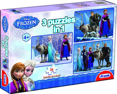 Frank Disney Frozen Puzzle 3 In 1(26 Pieces)