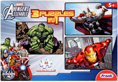 

Frank Frank Avengers 3 In 1 Puzzle Set(144 Pieces)