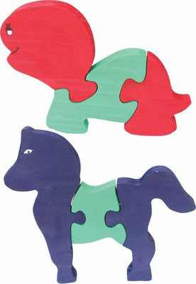 

Enigmatic Woodworks Wooden Jigsaw Puzzle Baby Tortoise + Horse(2 Pieces)