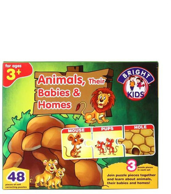 

BPI Animals Their Babies And Homes- Bright Kids(48 Pieces)