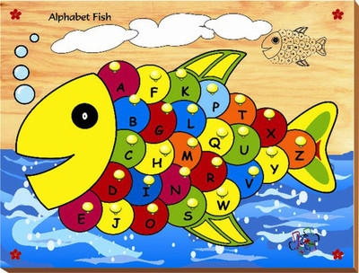 

Kinder Creative Alphabet Fish with Knobs(26 Pieces)