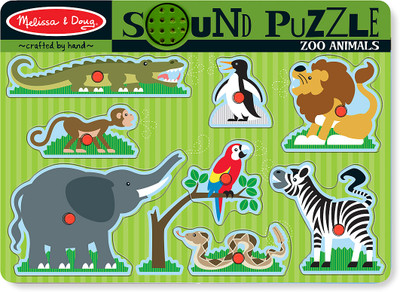 

Melissa & Doug Zoo Animals Sound Puzzle(8 Pieces)