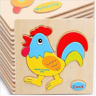 

Mayatra's Wooden Animals 3D Puzzle Children's Educational Toys (Set Of 12 Puzzles) 15 Cm - Multicolor(12 Pieces)