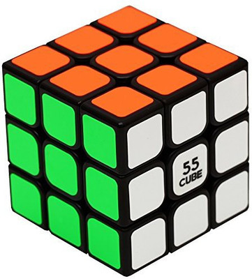 

55Cube Anti Pop Speed Cube, Quicker, Easier & More Precisely Than Original Speed Cube, Super Durable, Vivid Color 3X3 Puzzle Cube, 3 Layer Speed Cube 2.2" Black, 100% Money Back Guarantee!(1 Pieces)