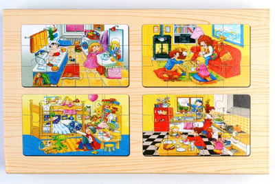 

Pigloo 4 Wooden Jigsaw Puzzles(48 Pieces)