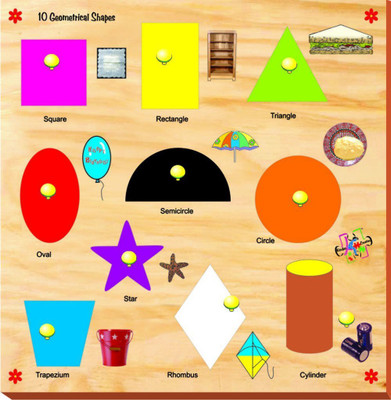 

Instabuyz Creative Pictured Geometrical Shapes with Knobs (10 Pieces)(10 Pieces)