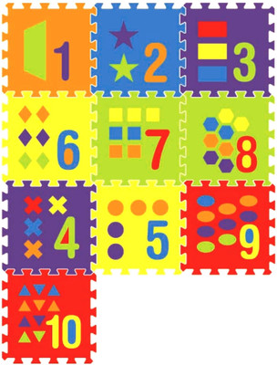 

Sunta Number/Shape Puzzle Mats(10 Pieces)