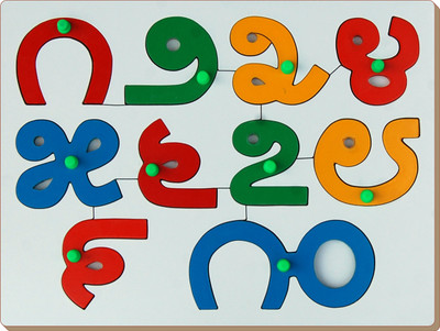 Little Genius Kannada Number 1 to 10 with Big Knob(10 Pieces)