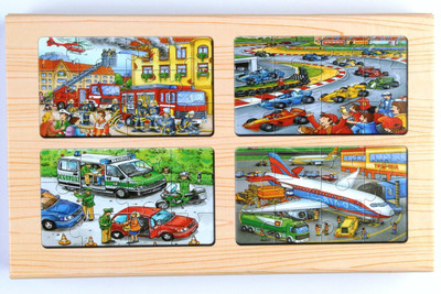 

Pigloo 4 Wooden Jigsaw Puzzles(48 Pieces)