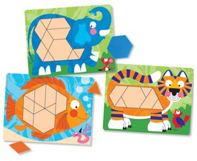 

Melissa & Doug Animal Pattern Blocks Set(47 Pieces)