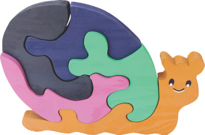 

Enigmatic Woodworks Wooden Jigsaw Puzzle - Smiling Snail(5 Pieces)