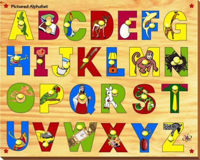 

Kinder Creative Pictured Alphabet with Knobs(26 Pieces)